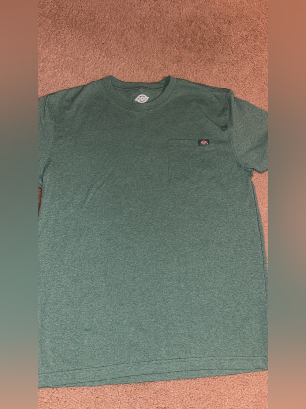 Dickies Green Heavyweight Cotton Pocket T-Shirt {M}